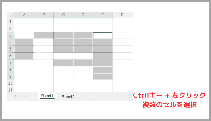 Excelセル選択できないショートカットキーShiftとF8