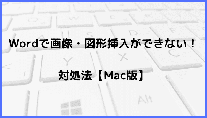 Wordで画像・図形挿入ができない時の対処法【Mac編】