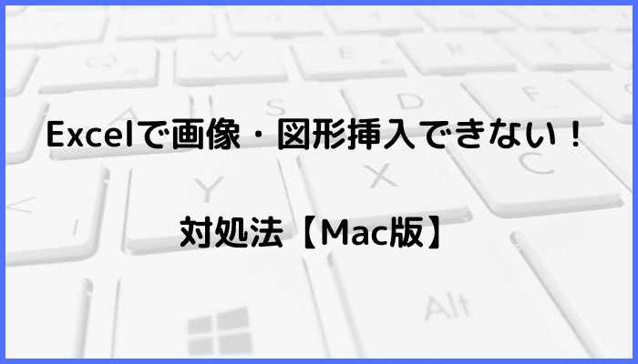 Excelで画像・図形挿入できない時の対処法【Mac編】