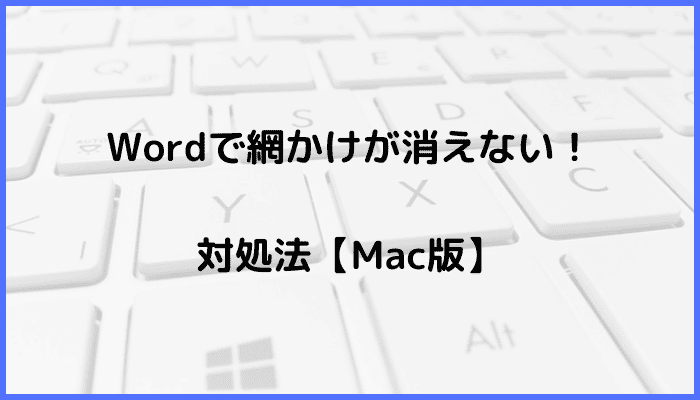 Wordで網かけが消えない時の対処法【Mac編】