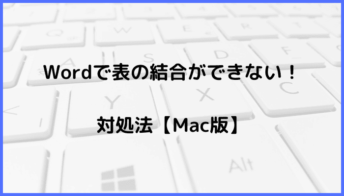 Wordで表の結合ができない時の対処法【Mac編】