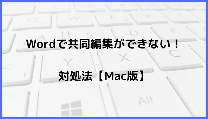 Wordで共同編集ができない時の対処法【Mac編】