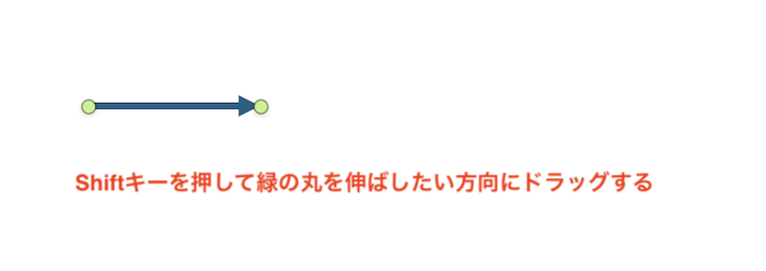 Wordで矢印がまっすぐならない時の対処法【Mac編】②：Shift(⇧)キーを押してから再度伸ばす