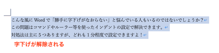 Wordで勝手に字下げがなおらない時の対処法【Mac編】②：ショートカットキーを設定