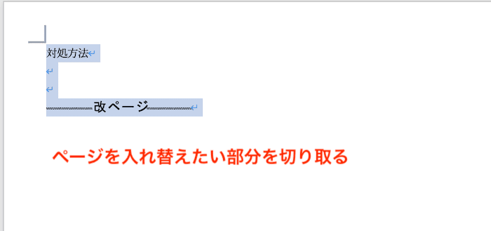 Wordでページ入れ替えができない時の対処法3選【Mac編】②：手動でコピペ