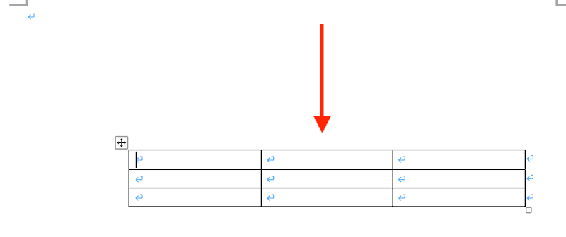 Wordで表を移動できない時の対処法【Mac編】①：移動ハンドルの使用