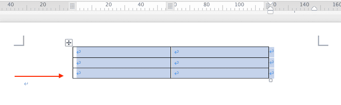 Wordで表を移動できない時の対処法【Mac編】③：左インデントの使用