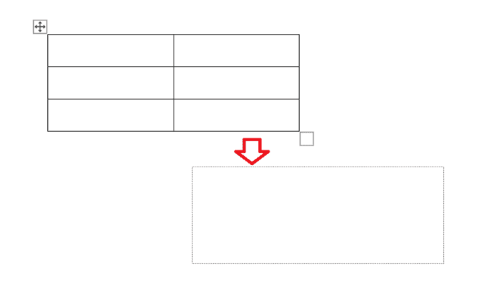 Wordで表を移動できない時の基本の対処法：移動ハンドルの使用