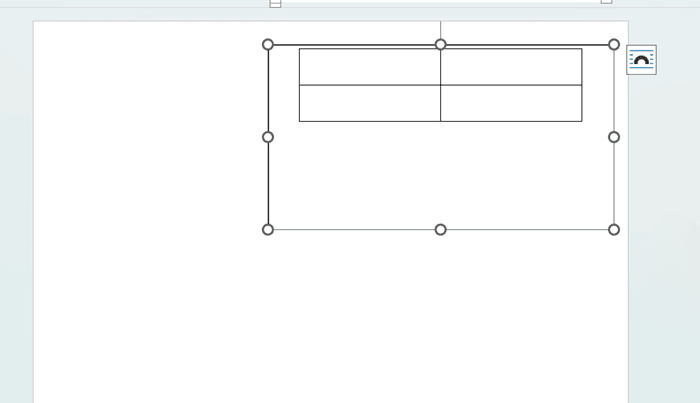 Wordで表を移動できない時の対処法③：テキストボックスの使用