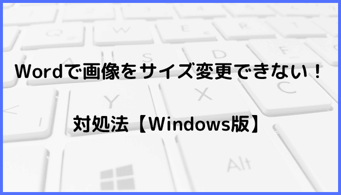 Wordで画像をサイズ変更できない時の対処法2選